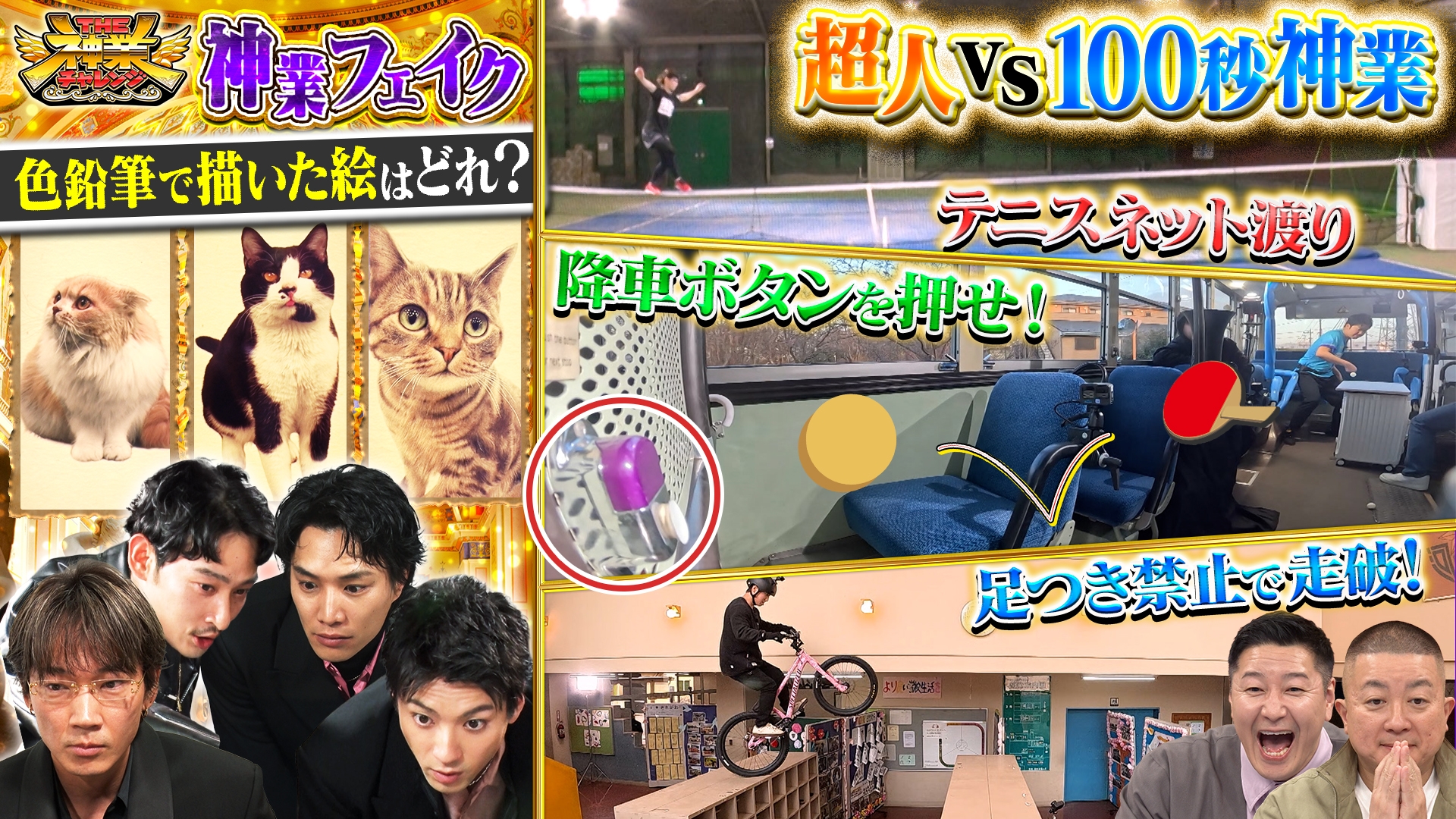 無料テレビでTHE神業チャレンジを視聴する