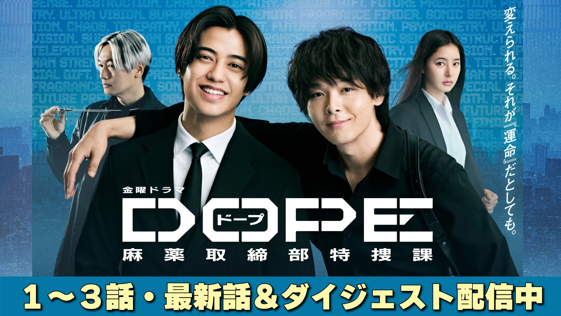 無料テレビでDOPE　麻薬取締部特捜課を視聴する
