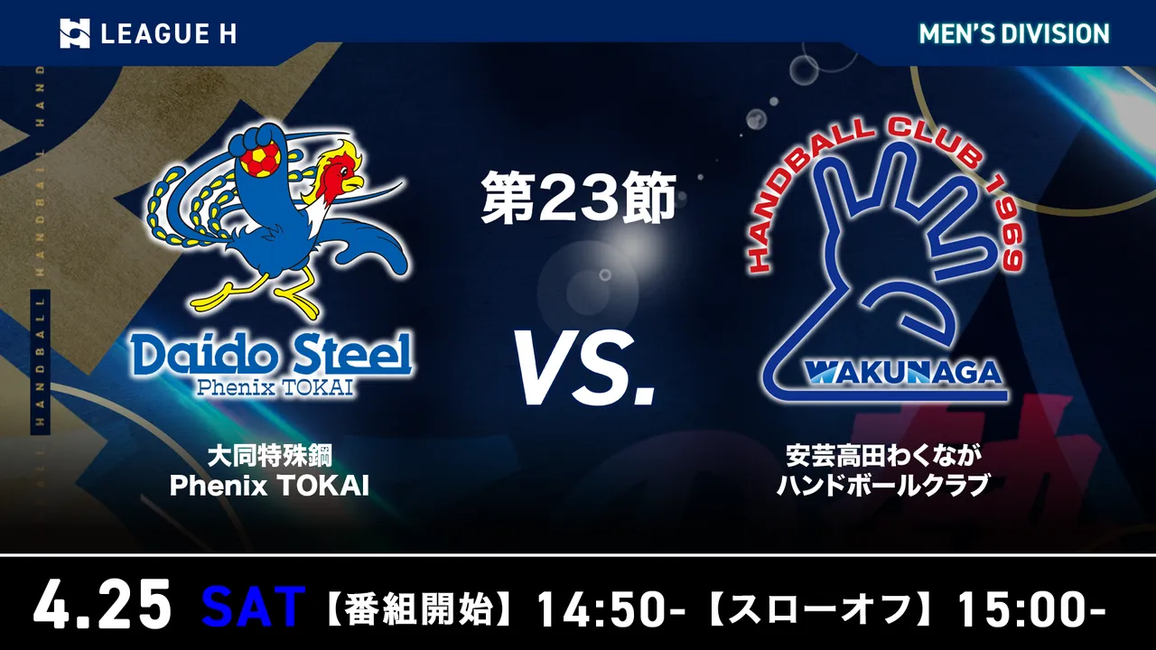 2025-26 リーグH 男子 第23節 大同フェニックス東海 vs 安芸高田わく